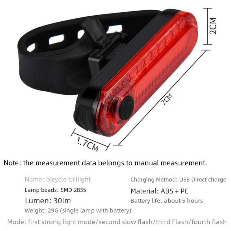 Cross-border 056 Bicycle Ail Brigh LED Nigh Ligh Oudoor Waerproof Mounain Bike Fron And Rear Se Riding_voghion.com