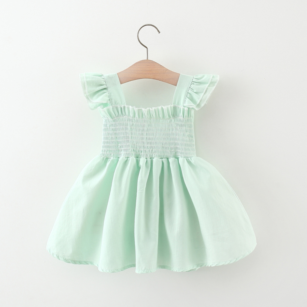 Baby Green Dress Baby Girl Strawberry Decorative Cotton Dress For 0-3 Years Old Kids_voghion.com