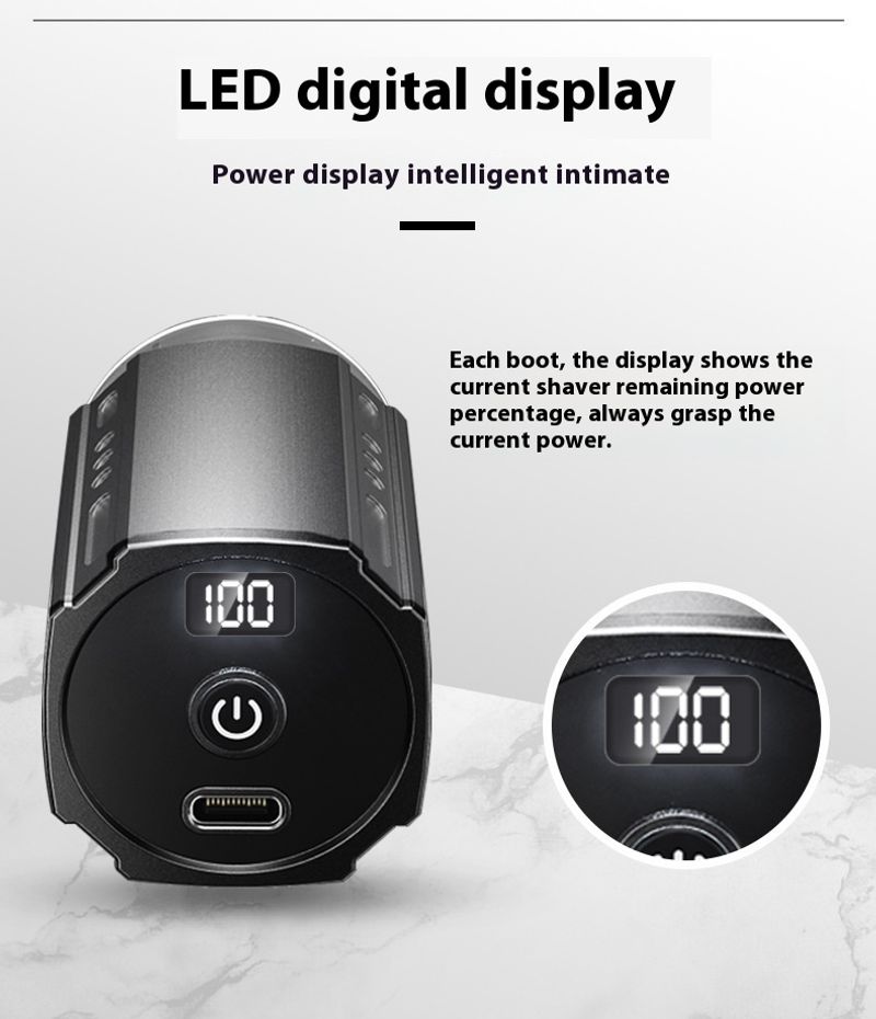 New electric small steel cannon with washable blade, men's shaver, rechargeable mini shaver_voghion.com