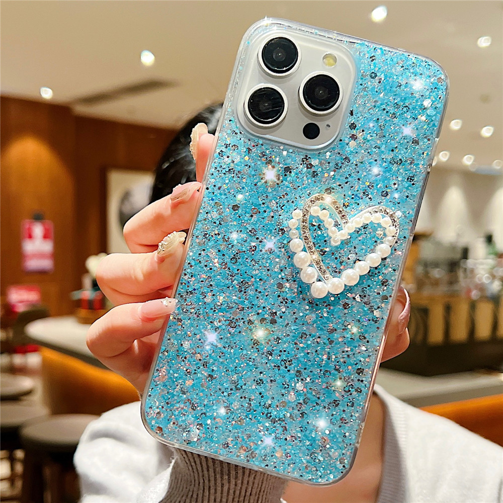Perle Diamant Herz Telefon Fall Für Xiaomi Redmi Hinweis 13 Pro + Plus 5G 4G 13C POCO C65 X6 M6 Pro Glitt Weiche Silikon_voghion.com