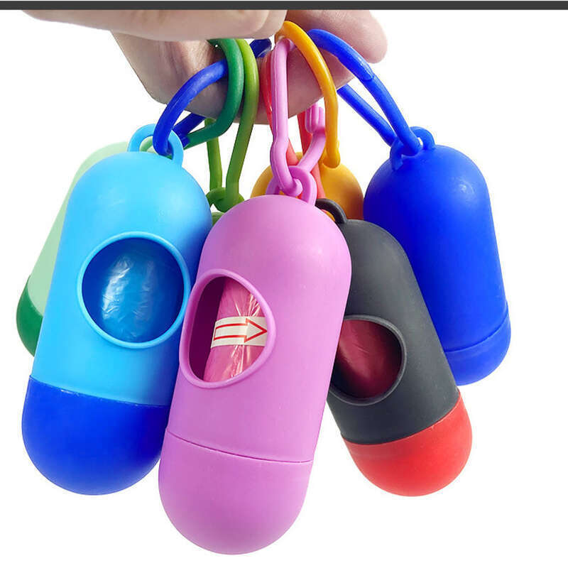 Pet Sized Capsule Dispenser, Dog Poop Toilet Bin, Garbage Bag, 15 Pieces_voghion.com