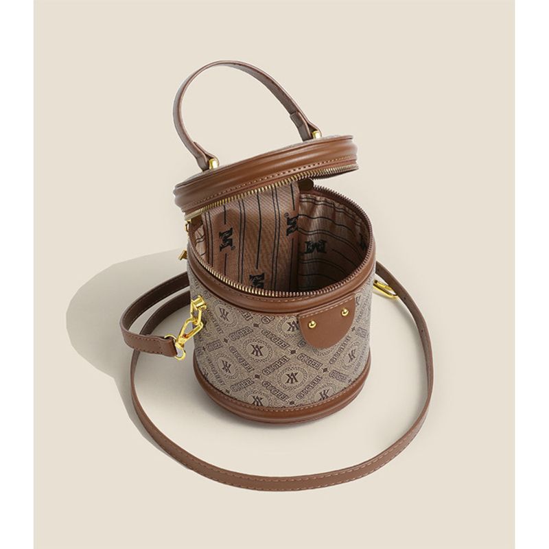 Borsa a secchiello vintage donna tracolla motivo floreale pu_voghion.com