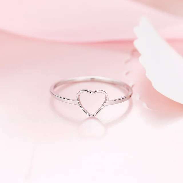 CACANA Acciaio inossidabile Luckyoverflow Best Friend Nuovo alla moda Colore oro Anelli di nozze a forma di cuore per donna Gioielli_voghion.com