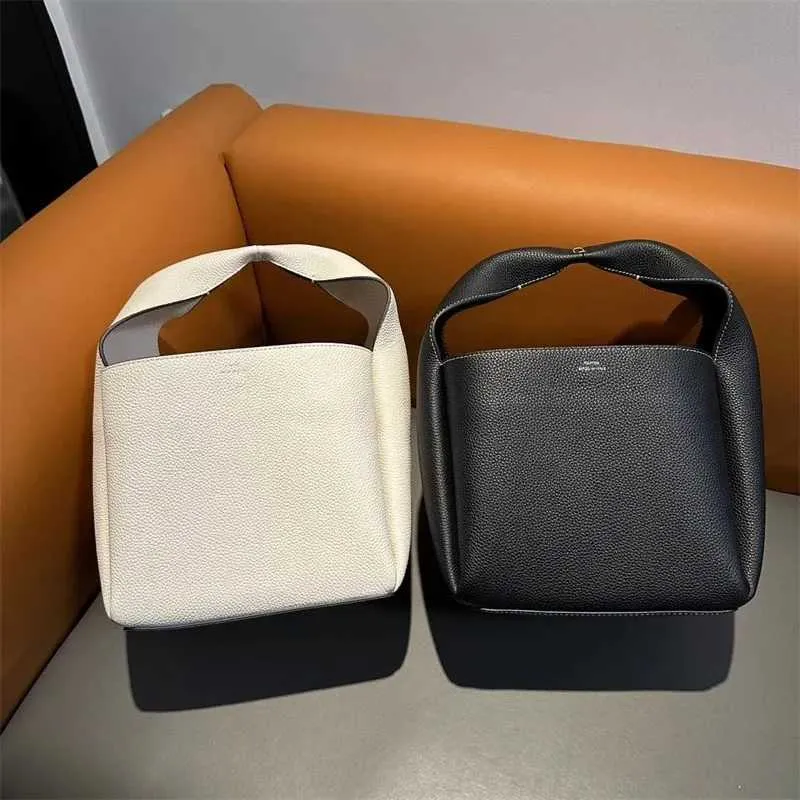 Stilvolle Handtasche Trend Minimalist Commuter Bucket Gehobene Korbtasche Damen Leder Unterarmtasche Ba241216_voghion.com