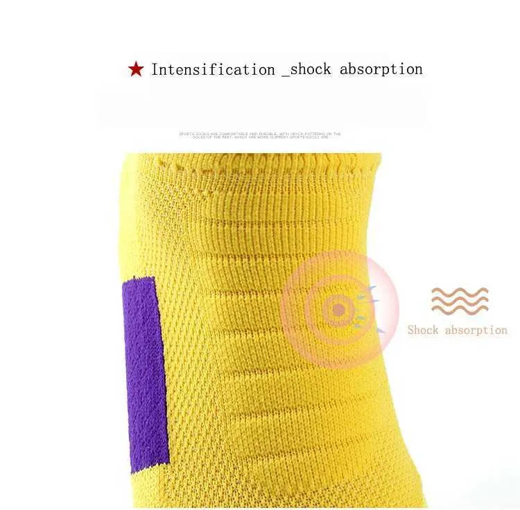 Men's 5Pairs Professional Cotton Basketball Elite Thick Sports Compression Durable Skateboard Towel Bottom Socks_voghion.com