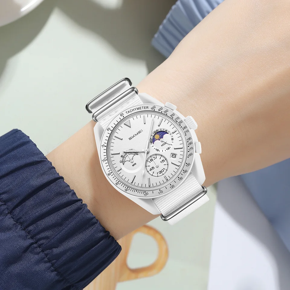 Herren Chronograph Quarzuhr Mit Mond- Und Sonnenanzeige_voghion.com