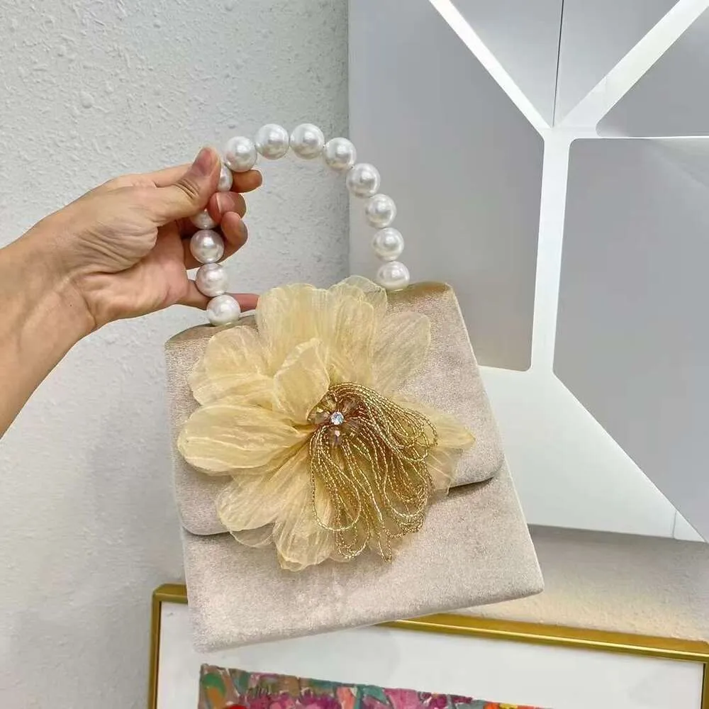 Elegant Beaded Square Clutch Bag Handbag And Shoulder Bag Set_voghion.com