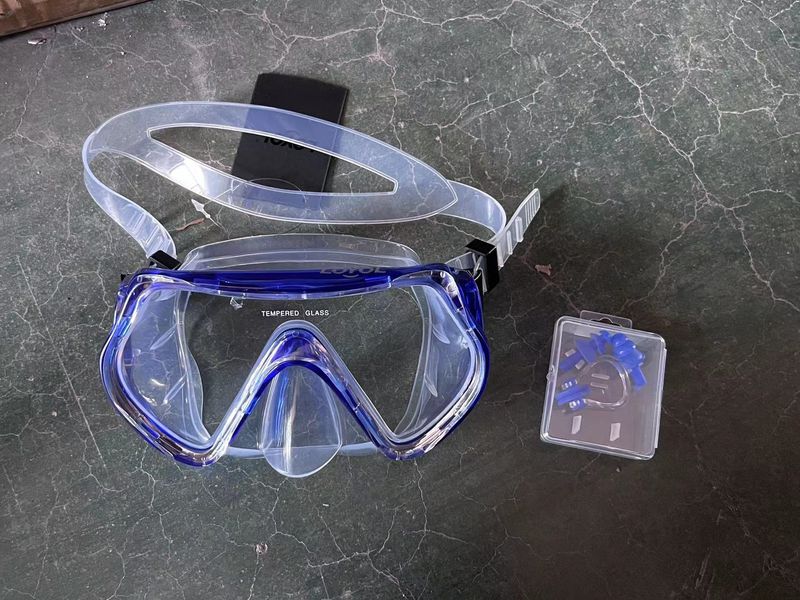 Schnorchel fir Erwuessener a Kanner, zwee Sätz vun High-Definition Anti-Niwwel Tauchen, Nuesklammer Ouerrostëpsen, Professionell Schwammbrëll_voghion.com