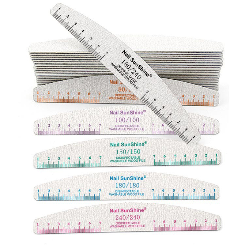 10 pezzi lavabile righello lima per unghie carta vetrata forte blocco tampone per unghie per manicure lime a ongle 80/100/150/180/240/320 lime per barche_voghion.com