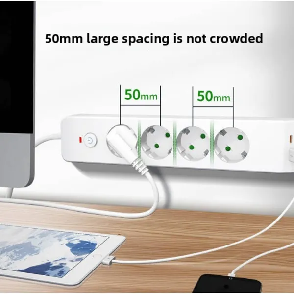 4-Outlet Surge Protector With 2 USB-A And 2 USB-C Ports_voghion.com
