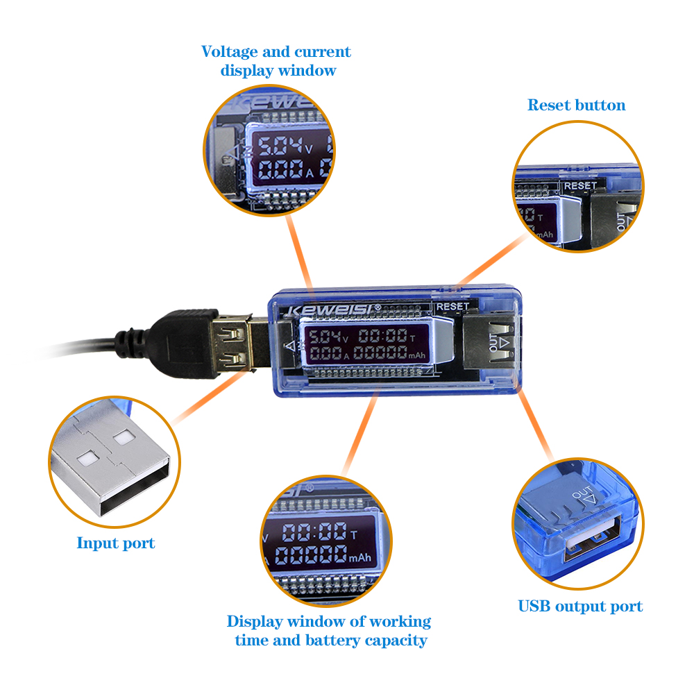 Misuratori di tensione Corrente Tensione Capacità Tester batteria USB Volt Corrente Tensione Medico Caricatore Capacità Tester Misuratore Power Bank_voghion.com