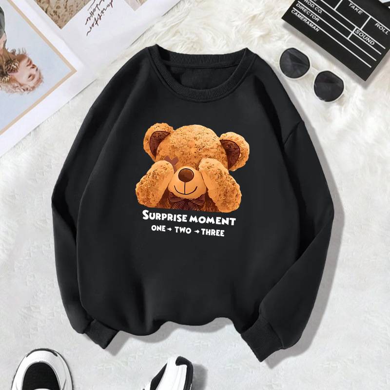 Sweat à capuche à col rond en velours avec poche arrière pour femme, automne et hiver, avec lettres imprimées
