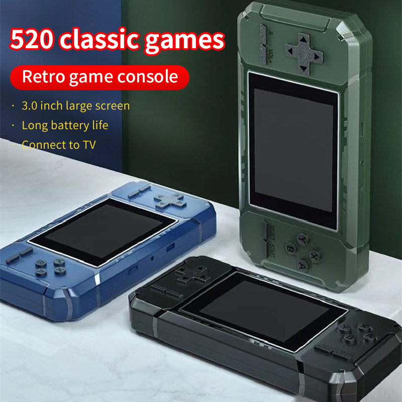 Console de jeu portable S8 rétro nostalgique mini 520 jeu enfants simple et double 520sup console de jeu vidéo_voghion.com