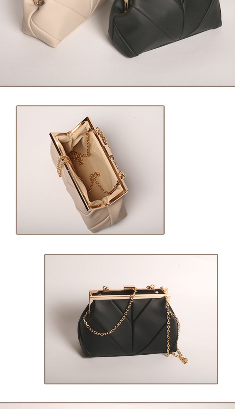 borsa con lucchetto a barra in metallo lampeggiante borsa da sera con catena per celebrità_voghion.com