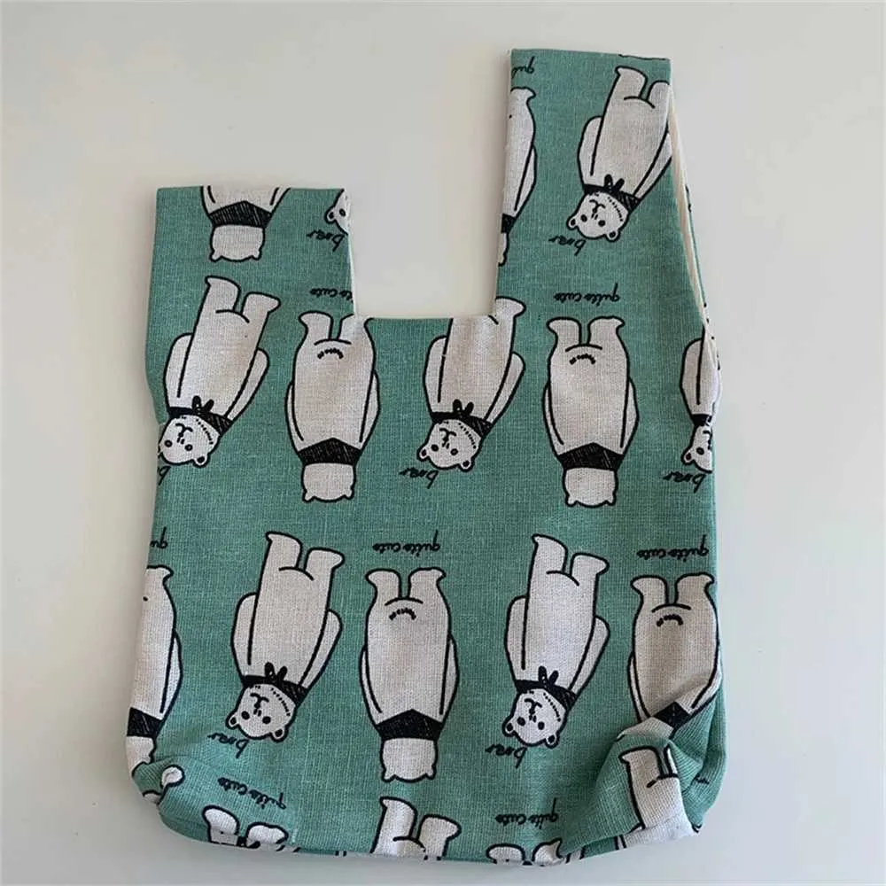 Borsa da donna in tela con stampa Mticolor in stile giapponese, borsa da shopping casual e fresca, portafoglio carino per ragazza, Y241106_voghion.com
