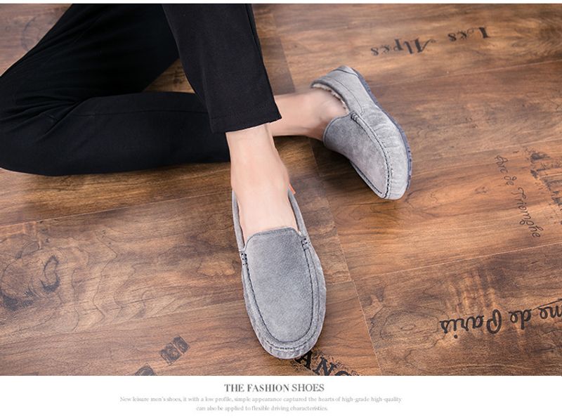 501-3 Wanter Männer Bean Cotton Driving Low-Top Mid-Mouth Flip-On waarm flaach Casual Liederschuhe mat Veet_voghion.com