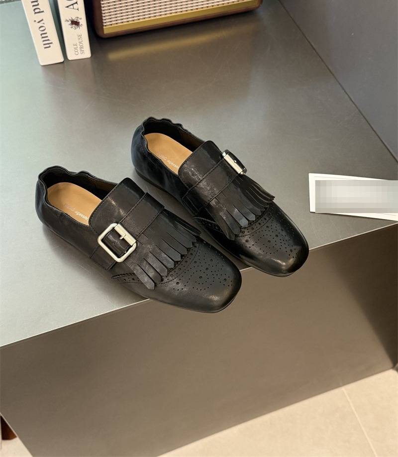 Women's Classic Brogue Loafers With Tassel & Embroidery - Vintage-Inspired Square-Toe Slip-On Shoes For Spring & Fall​_vogvips.com