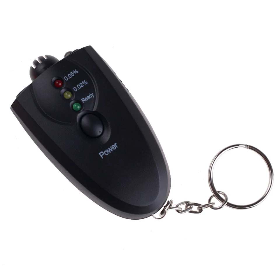 Professional Alcohol Breath Tester Keychain Portable Led Breathalyzer_voghion.com