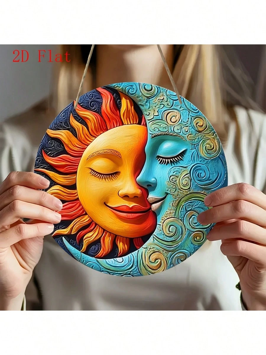 Mond Holzwanddeko,Bar Oder Café-perfektes Geschenk Für Valentinstag,Muttertag Oder Geburtstag,Barwanddeko|Lebendige Wanddeko|Künstliche Holzdekoration_voghion.com