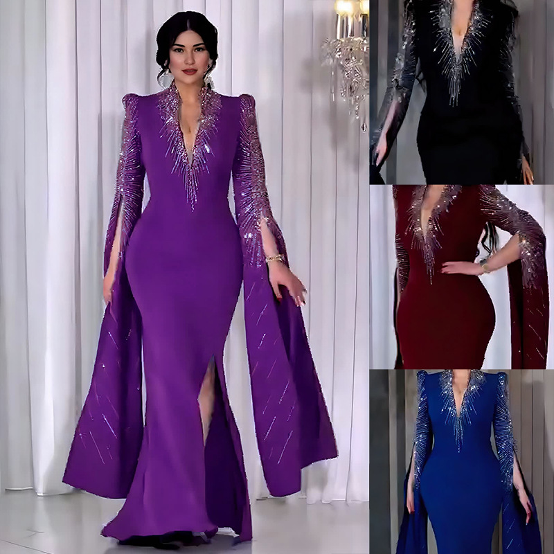 Women's Clothing Light Luxury High End Dress Diamond Slim Dress