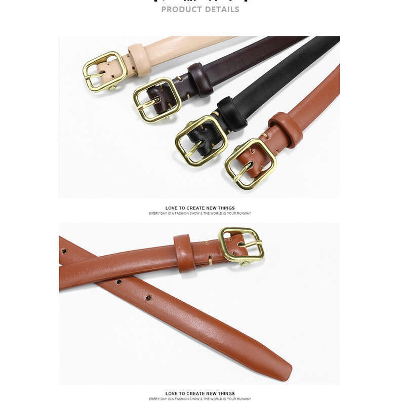 Nuova cintura in stile coreano, decorazione adatta, jeans versatili per studenti con cintura sottile da donna semplice e alla moda_voghion.com