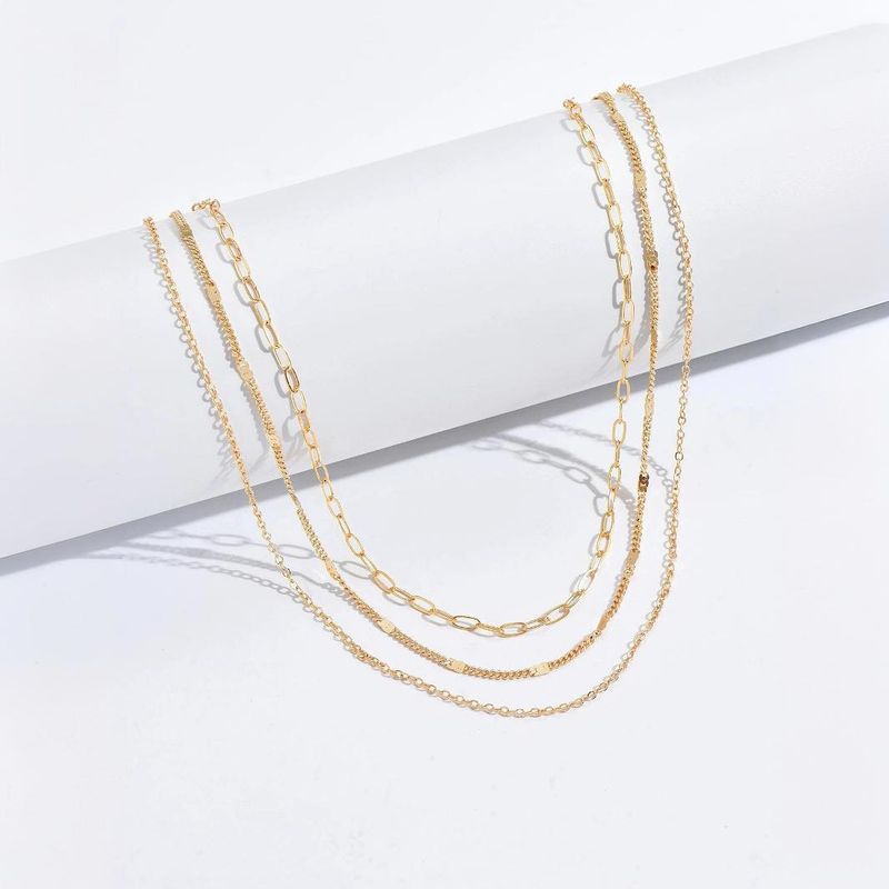 Gioielli, semplici e versatili, leggeri, retrò, geometrici, a strati incrociati, collana multistrato per ragazze_voghion.com