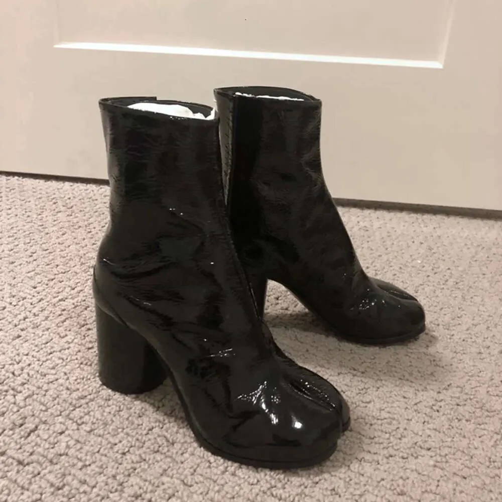 2024 marke Design Tabi Split Toe Chunky High Heel Stiefel Leder atos Mode Herbst Frauen Schuhe Botas Mujer_voghion.com