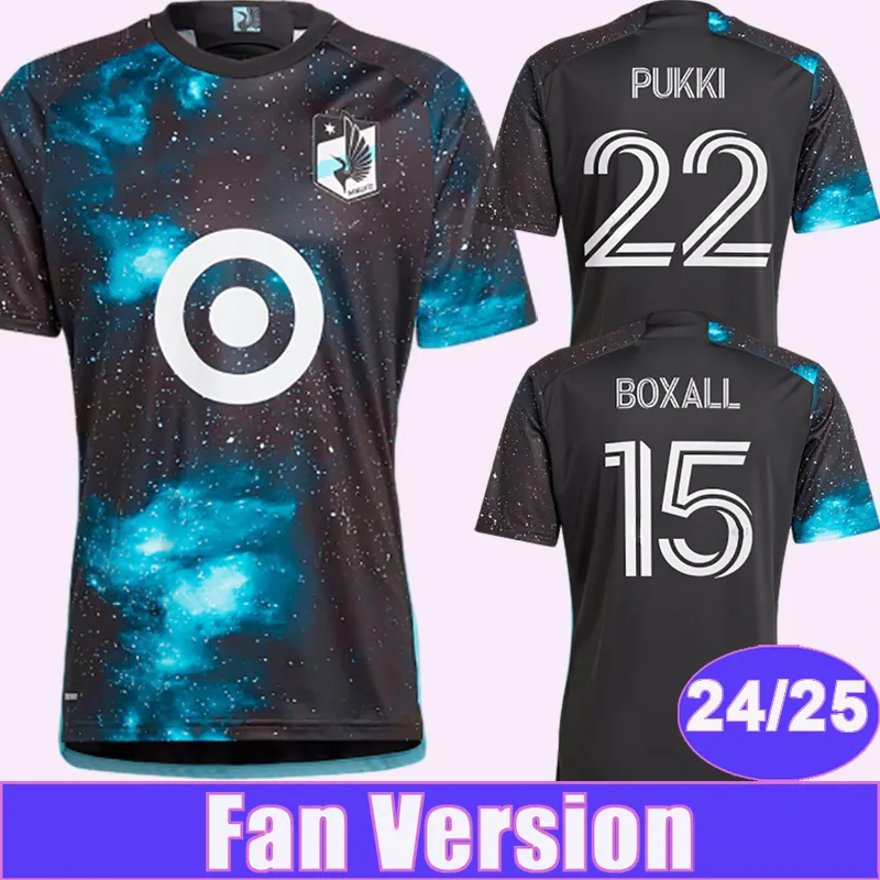 2024 25 Minnesota United FC LOD Mens Soccer Jerseys FRAGAPANE REYNOSO BOXALL PUKKI TRAPP HLONGWANE Home Black Football_voghion.com