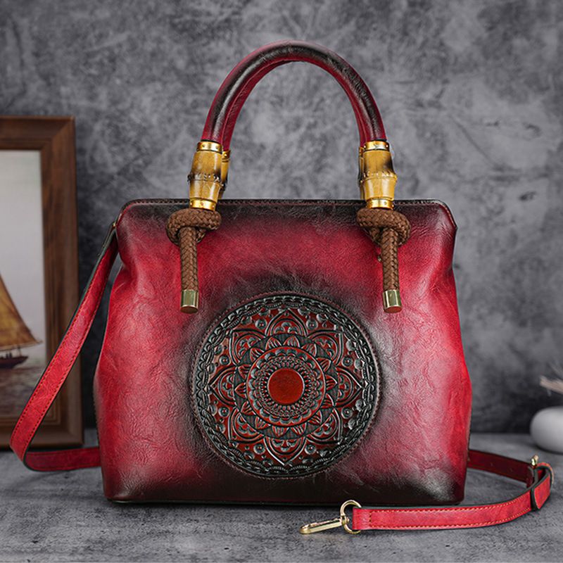 2024 Vintage Schulter Umhängetaschen Spleißen litche geprägte Handtasche für Damen Geschenk Geldbörse PU Leder_voghion.com