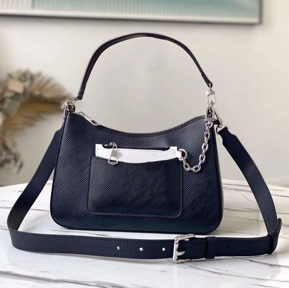 Marellini Borsa a tracolla Marelle Tote S Borsa a tracolla classica con fiori in pelle da donna Borsa a tracolla con catene e pochette_voghion.com