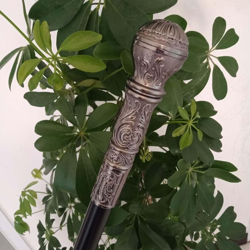 93cm Prata Alça Bastão Homem Moda Mulheres Festa Bastão Senhora Elegante Vintage Bengala_voghion.com