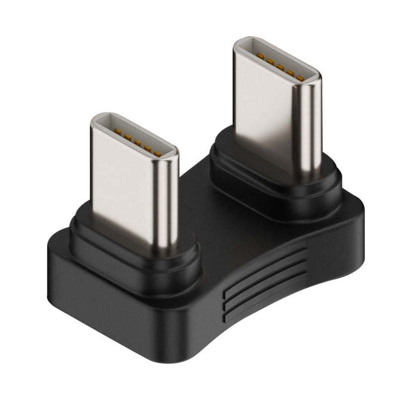USB C-adapter U-formet han-til-han-stik USB C til type C PD65W hurtigopladningskonverter 480 Mbps USB type C dataadapter_voghion.com