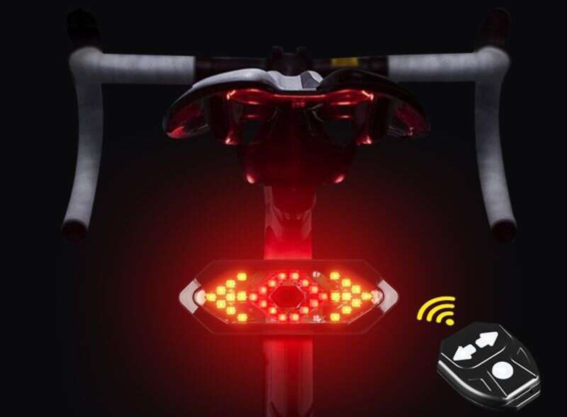 【 Colecția 1667 People 】 Stopuri pentru bicicletă, Semnalizare cu telecomandă USB wireless, Avertizare LED pentru bicicletă de munte_voghion.com