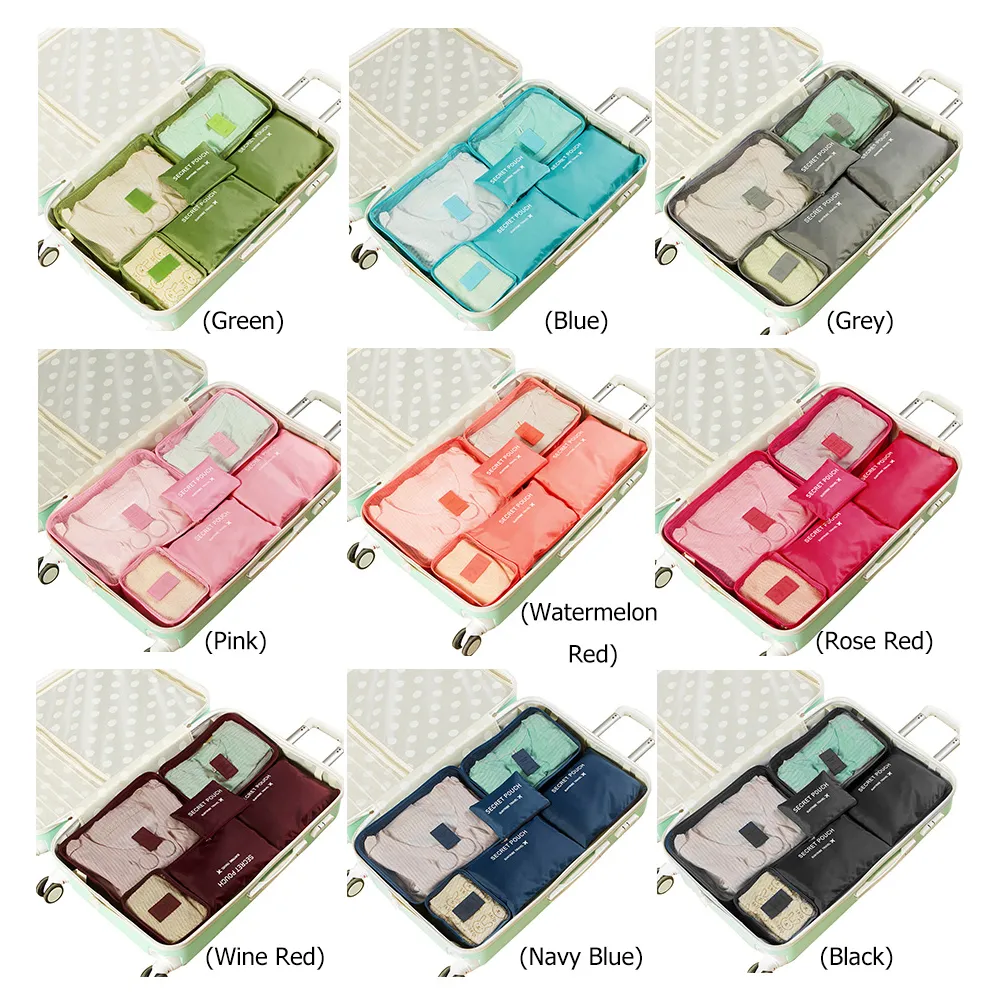 Set di 6 cubi organizer da viaggio leggeri e grandi per donne e uomini_voghion.com