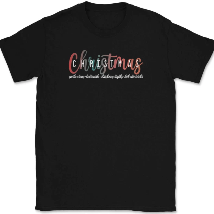 Weihnachts T-shirt Mit Farbverlauf Für Damen Und Herren_voghion.com