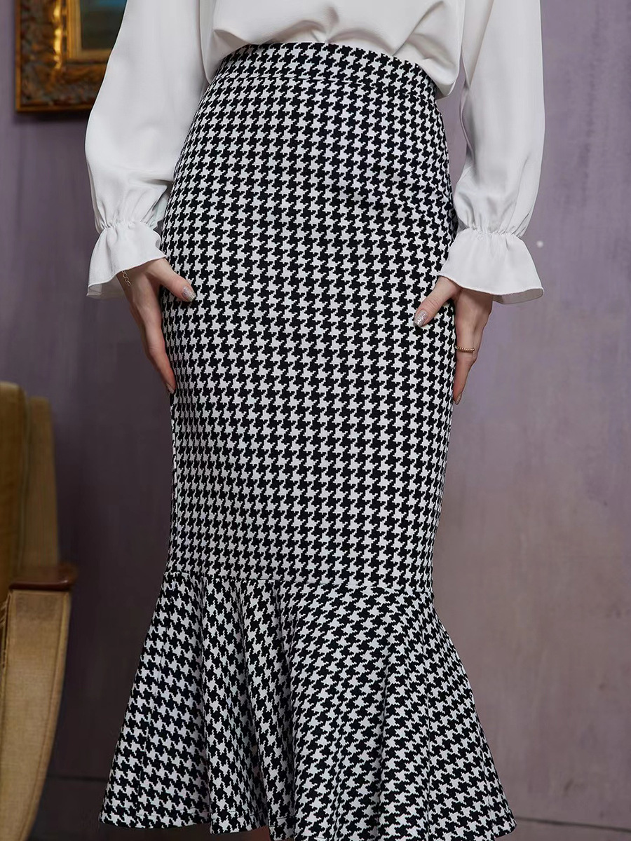 Women's Slim Skirt High Waist Slimming Fishtail Package Hip A-Line Skirt_voghion.com