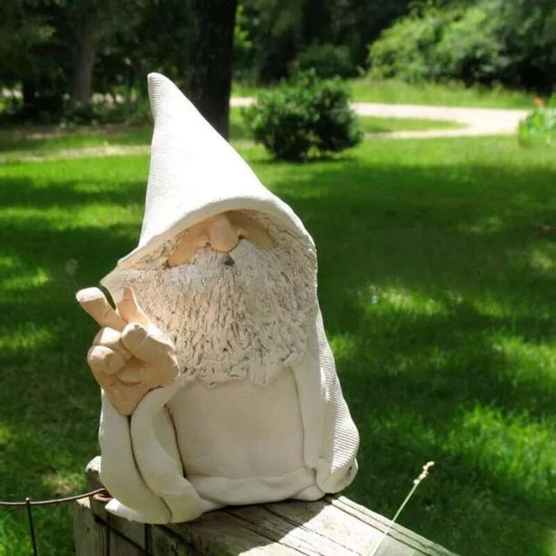 Ny ornamenthage røyking harpiks håndverk dverg sett statue hvit skjeggete gammel mann_voghion.com