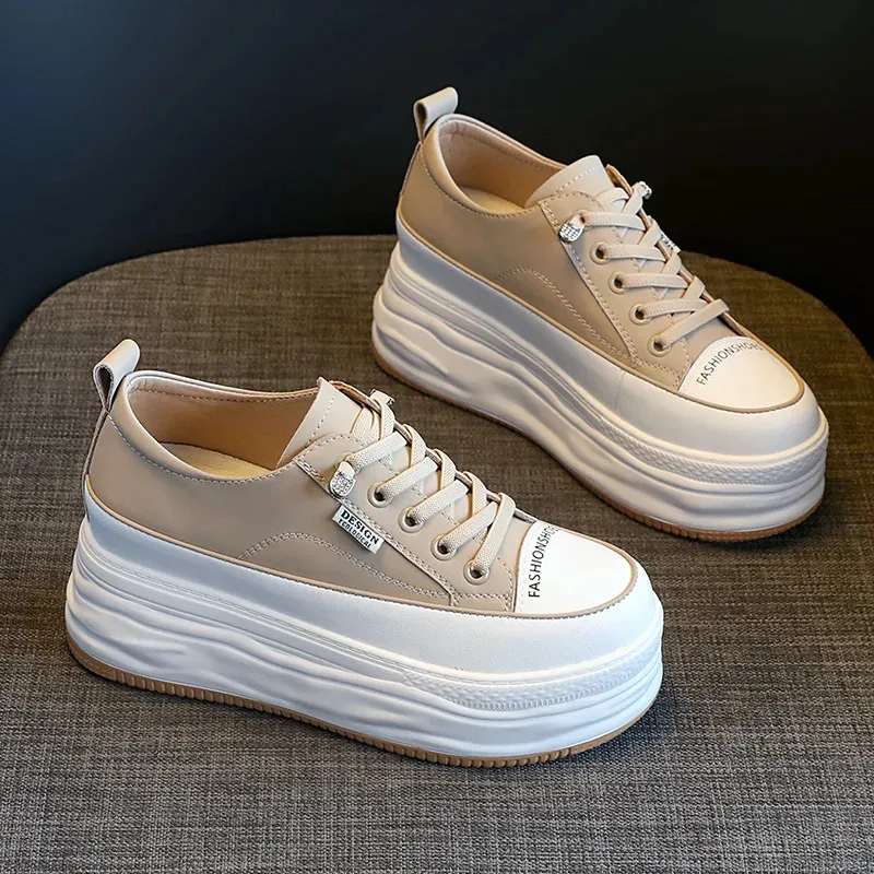 7cm rindsleder vulkanisierte plattform keilförmigen versteckte schnürsenkel schnürsenkel erhöhen lässige mode sport frauen_voghion.com