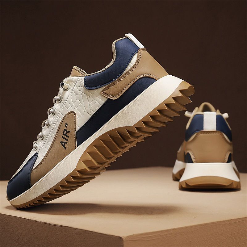 Atmungsaktive Sneakers Mode Dick gepolsterte Laufschuhe mit dicker Sohle Student Herrenschuhe_voghion.com