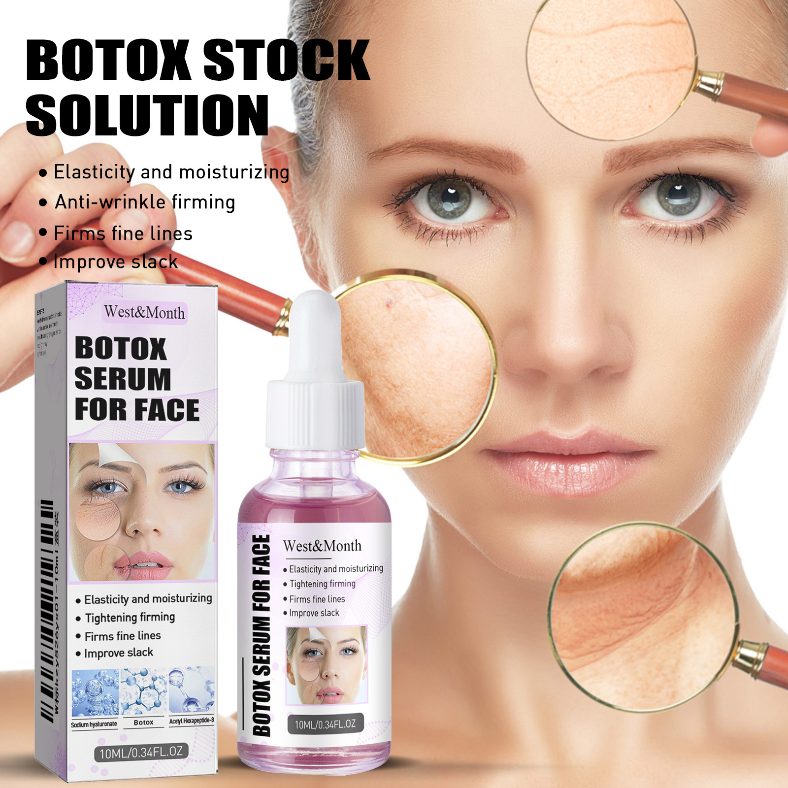 Esencia antiarrugas para el cuidado de la piel West&Month Anti aging Reafirma, levanta la piel, reduce las arrugas y las líneas finas_voghion.com