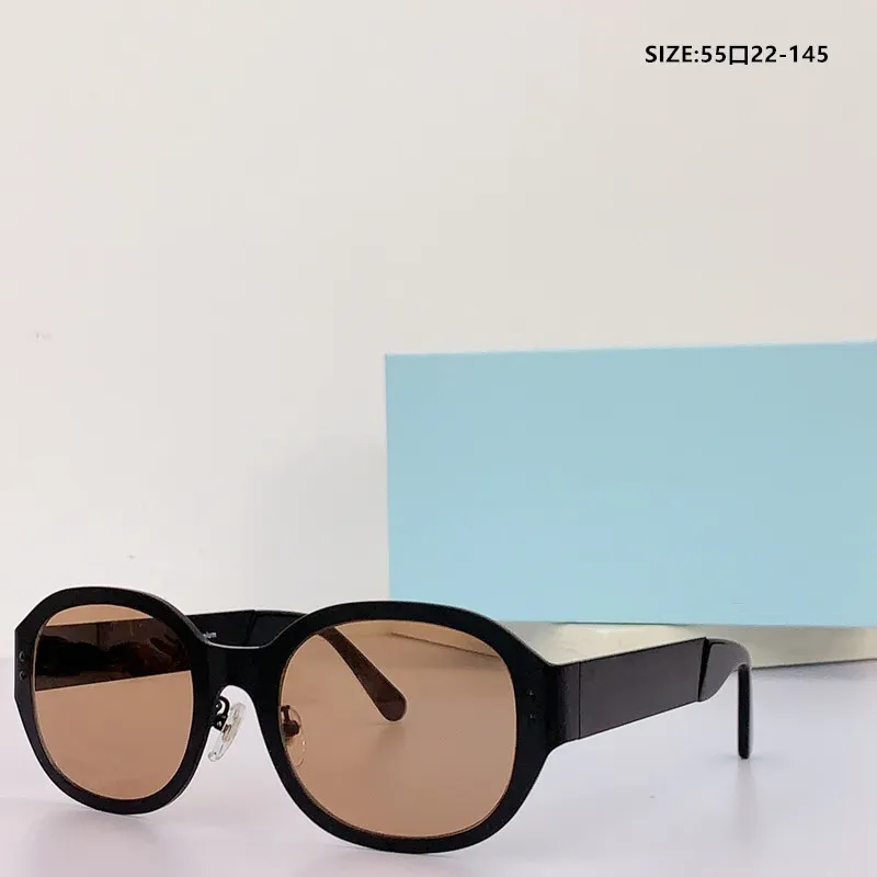 Sunglasses 2024 Women's Oval Fashionable And Retro Men's White Black Anti Glare Glasses_voghion.com