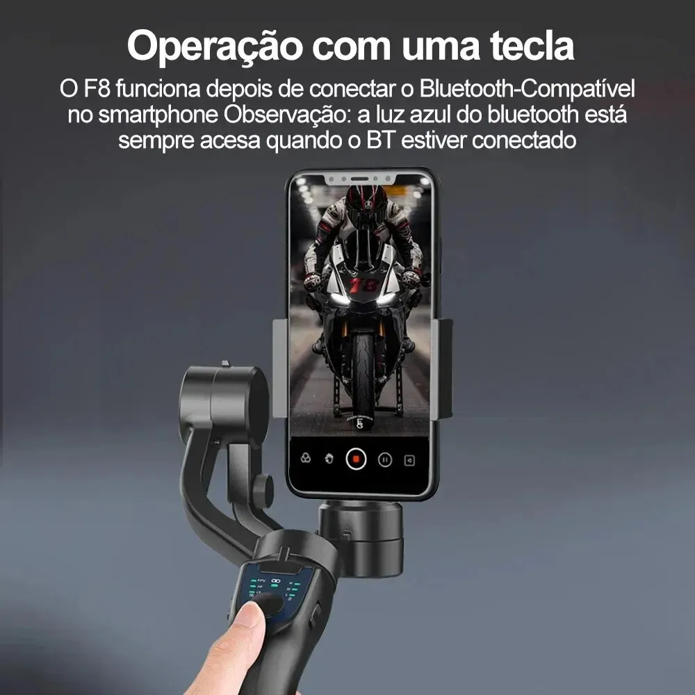 QAML F8 Handheld 3-axis Universal Joint Phone Holder Used As An Anti Vibration Video Recording Stabilizer For_voghion.com