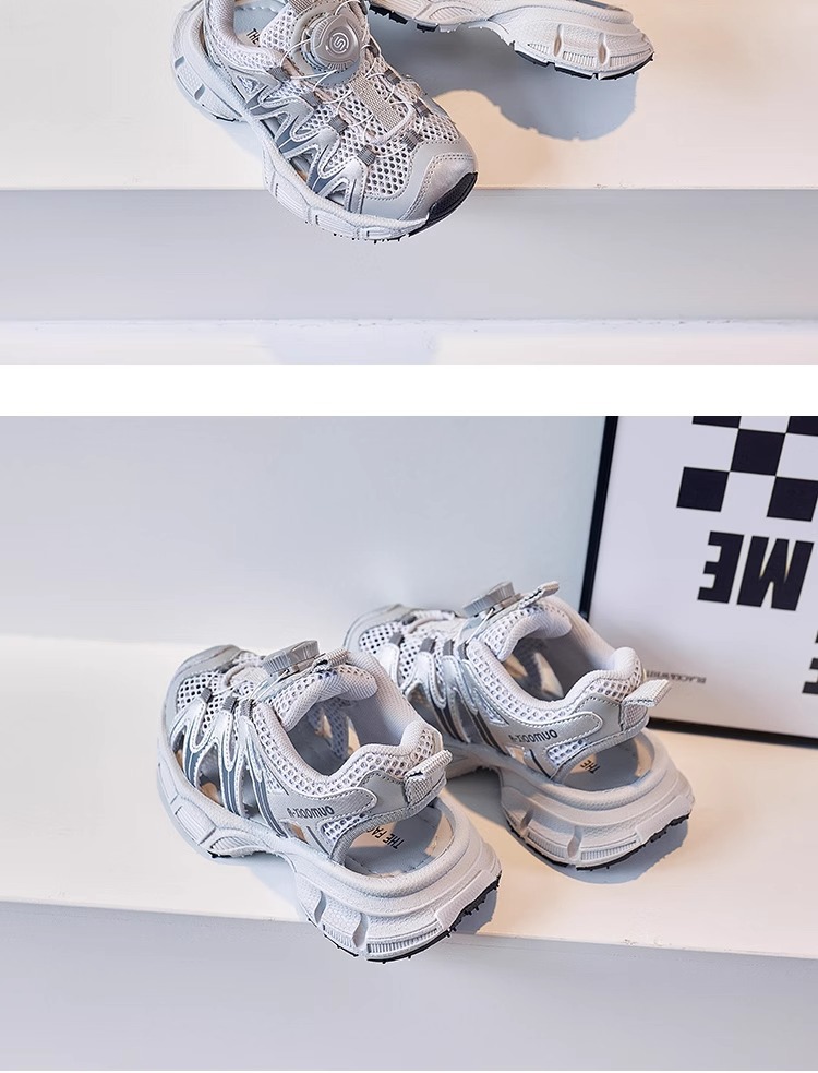 Sandali per bambini 2024 estate nuovi ragazzi traspirante singolo maglia cava ragazze scarpe sportive casual leggere_voghion.com