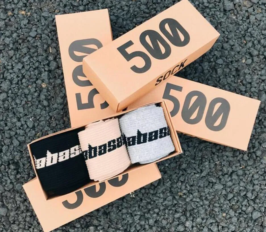 Calcetines Yeezy Personality para hombre y mujer, 3 pares por caja, de la colección Fashion Stock Crew, temporada 6, CALABASAS Soc Match 500 Tidal Youth_voghion.com