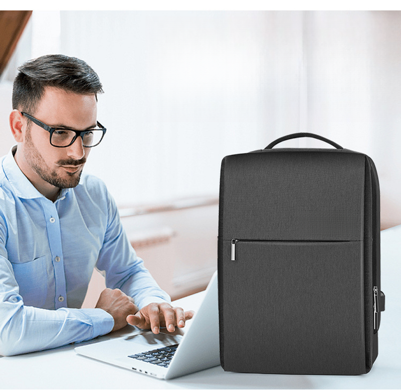 Herren Business Freizeit Outdoor Studentenrucksack Damen Computer Rucksack Schwarz Wasserdicht 16 Zoll_voghion.com