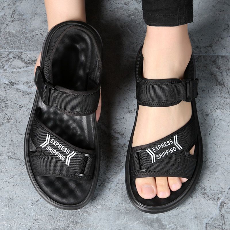 Spring/Summer Sandals, Men's Summer New Soft Sole Beach Shoes, Mesh Air Cushion Sole, Cool Slippers, Breathable Hollow_voghion.com