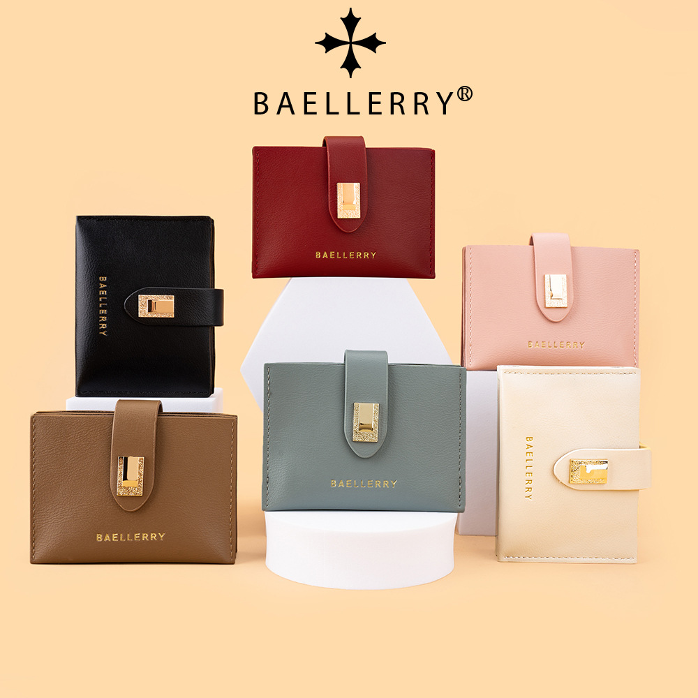 Baellerry new ladies card holder Korean style fashion buckle coin purse versatile light and compact wallet wholesale_voghion.com