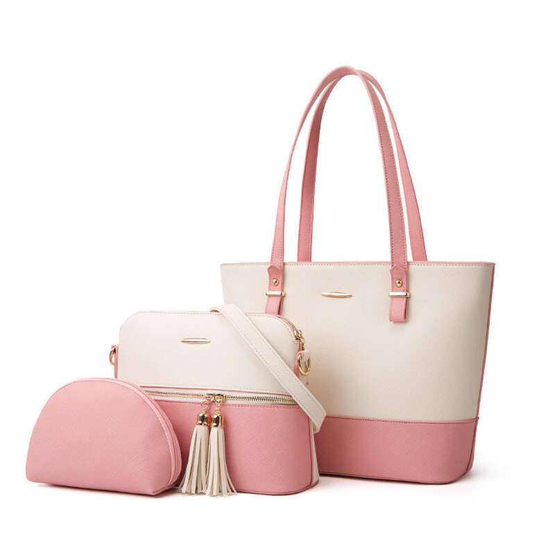 Uus ema ja lapse kolmeosaline õlakottide komplekt, kaldus ristiga käekott, naiste kott_voghion.com