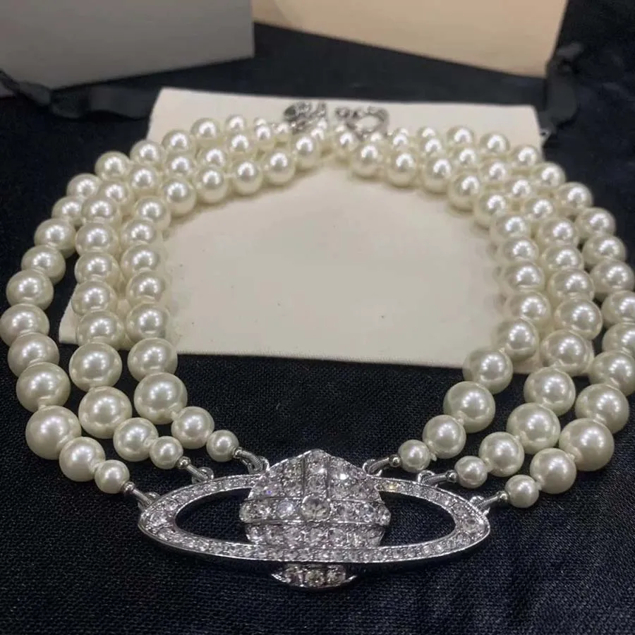 Pearl designer for diamond necklaces chain high quatily jewelry women choker necklace gold wedding party jewelery_voghion.com