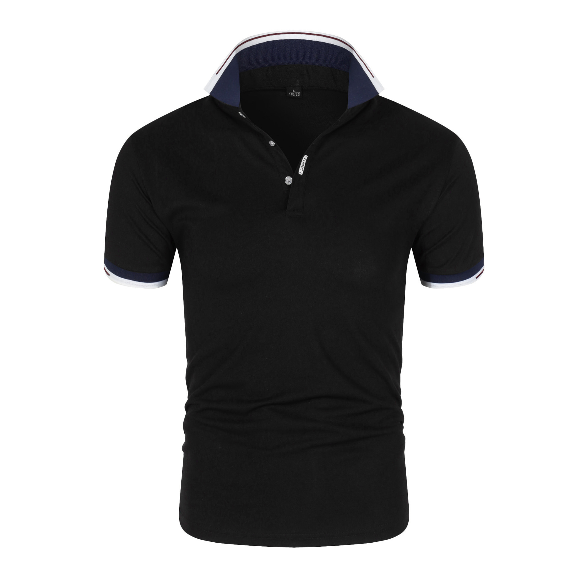 Image of 2023 Summer New Men's Solid POLO Shirt Men's Trend Sports Style T-shirt Short Sleeve Men's Top T-shirt
